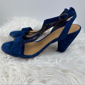 Coclico Suede Blue Heels